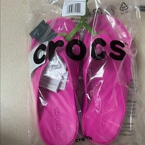 Pink Crocs Slide Sandals